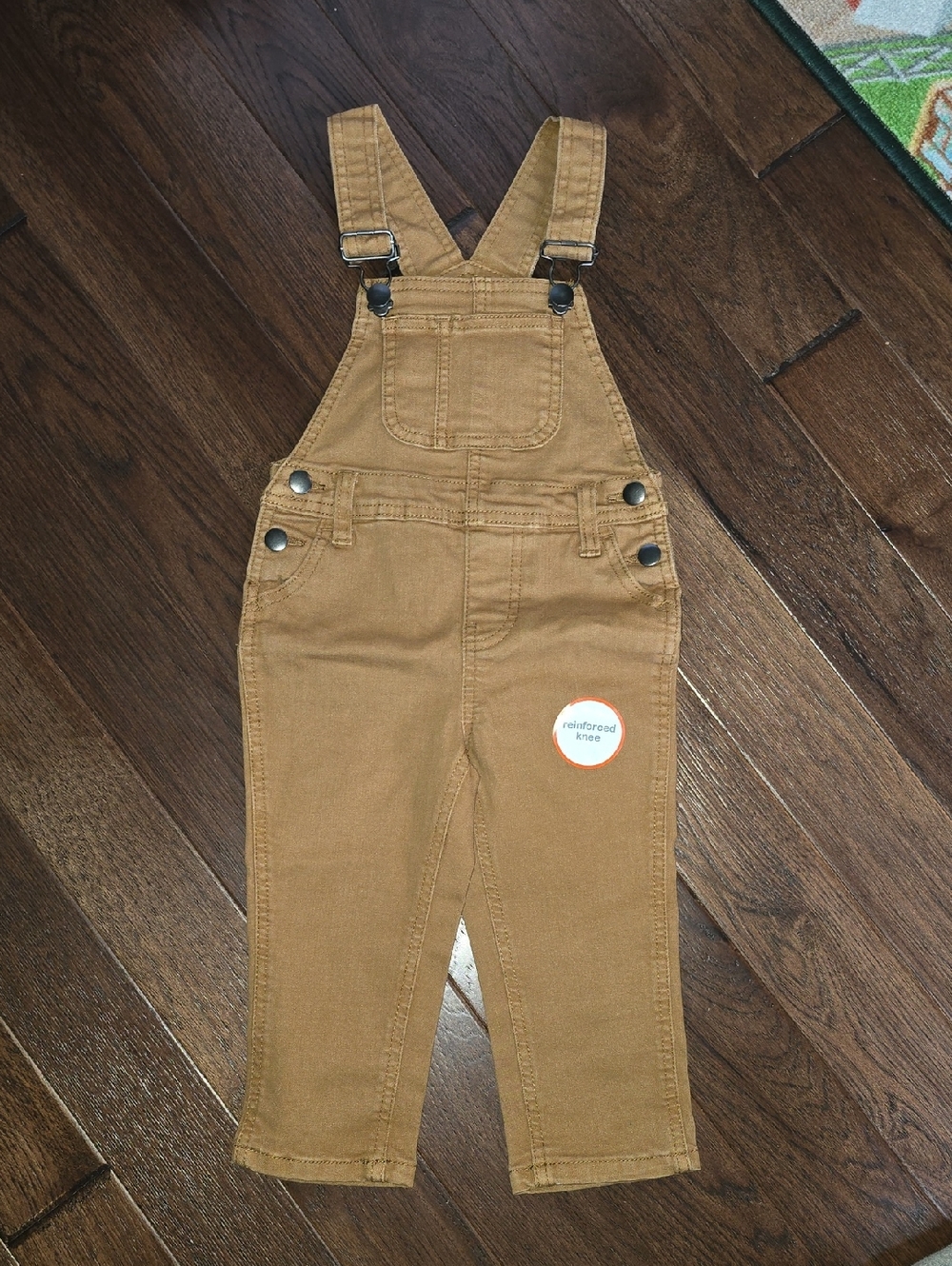 Wonder nation Tan Kids Overalls with Front Pocket